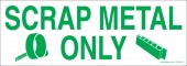 3 x 8.5" Scrap Metal Only Recycling Sticker