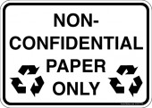 Non-Confidential Paper Only Recycling Sticker
