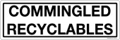 4 x 12" Commingled Recyclables Sticker Decal