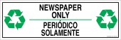 4 x 12" Newspaper Only Bilingual Sticker Decal
