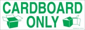 3 x 8.5" Cardboard Only Recycle Sticker