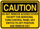 Caution Decal Do Not Remove Access Cover Except For Servicing Sticker