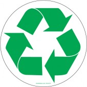 6" Circle Recycling Decals