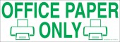 3 x 8.5" Office Paper Only Recycling Sticker