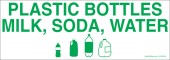 3 x 8.5" Plastic Bottles Milk, Soda, Water