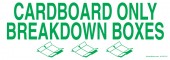 3 x 8.5" Cardboard Only Breakdown Boxes Sticker