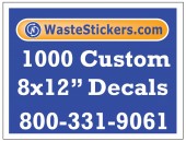 1000 Custom Vinyl Decals 8 x 12 Inches