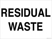 9 x 12" Residual Waste Decal