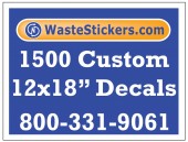 1500 Custom Vinyl Decals 12 x 18 Inches