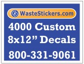 4000 Custom Vinyl Decals 8 x 12 Inches