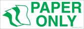 3 x 8.5" Paper Only Recycling Container Decal