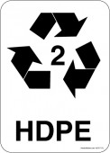 5 x 7" HDPE Recycling Container Sticker Decal
