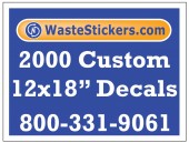 2000 Custom Vinyl Decals 12 x 18 Inches