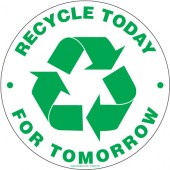 6" Circle Recycling Stickers