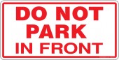 4 x 8" Do Not Park In Front Container Sticker Decal