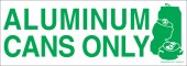 3 x 8.5" Aluminum Cans Only Sticker