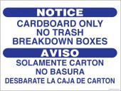 9 x 12" Cardboard Only No Trash Breakdown Boxes Decal