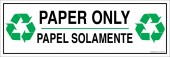 4 x 12" Paper Only Bilingual Sticker Decal