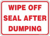5 x 7" Wipe Off Seal After Dumping Sticker Decal