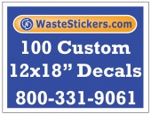 100 Custom Vinyl Decals 12 x 18 Inches