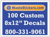 100 Custom Vinyl Decals 8 x 12 Inches