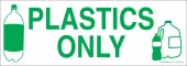 3 x 8.5" Plastics Only Recycle Sticker Decal