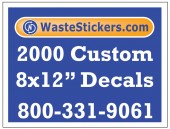 2000 Custom Vinyl Decals 8 x 12 Inches