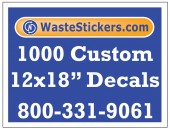 1000 Custom Vinyl Decals 12 x 18 Inches