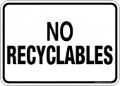 5 x 7" No Recyclables Sticker Decal