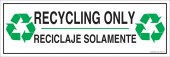 4 x 12" Recycling Only Sticker Decal