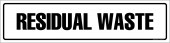 4 x 16" Residual Waste Sticker Decal.