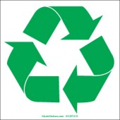 3.5 x 3.5" Square Recycling Bin Decals