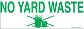 3 x 8.5" No Yard Waste Decal