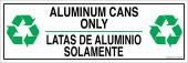 4 x 12" Aluminum Cans Only Bilingual Sticker Decal