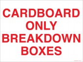 9 x 12" Cardboard Only Breakdown Boxes Container Decal